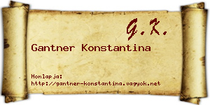 Gantner Konstantina névjegykártya